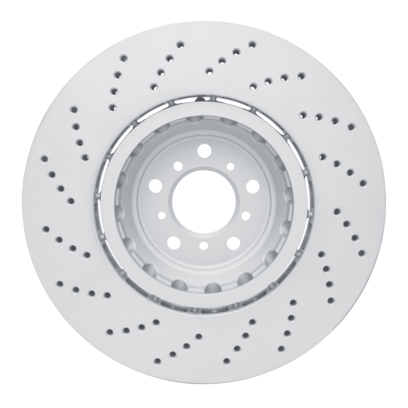BMW M6 Gran Coupe Brake Rotor (1) - Right Front - R1 Concepts - Drilled Carbon Alloy GeoMET - `12-`19